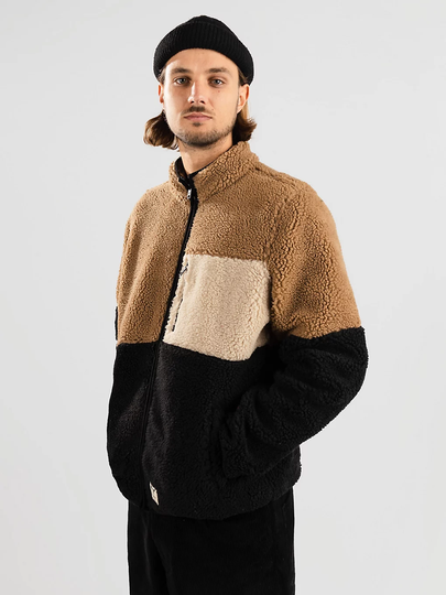 Fat Moose Hugh Block Fleece Jacket ruskea