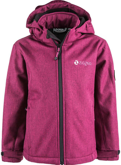 ZigZag Manon Melange Softshell Takki, Pink Peacock, 4 vuotta