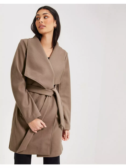 Vila Vipoko L/S Collar Coat Walnut