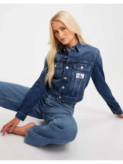Calvin Klein Jeans Cropped 90S Denim Jacket Blue