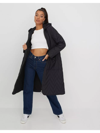 Selected Femme Slfnora Quilted Coat B Black