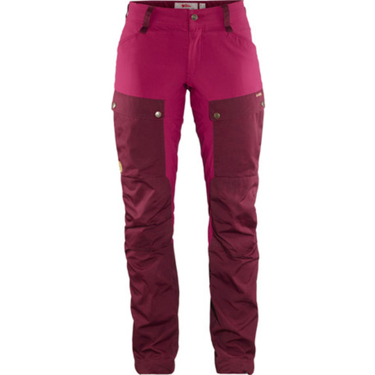 Fjällräven Keb Trousers Curved W Short - Dark Garnet-plum - Naiset - 34