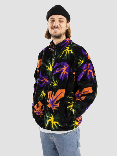 HUF Lowell Jacquard Sherpa Zip Jacket kuviotu