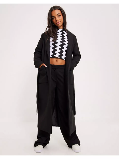 Pieces Pcalica Ls Wool Long Jacket Kac Black