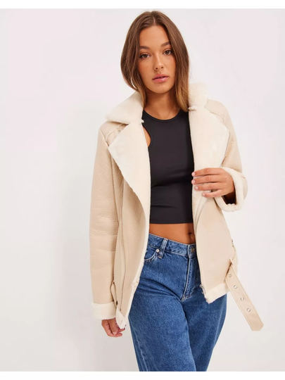 Pieces Pcdora Aviator Jacket D2D Dmo Birch