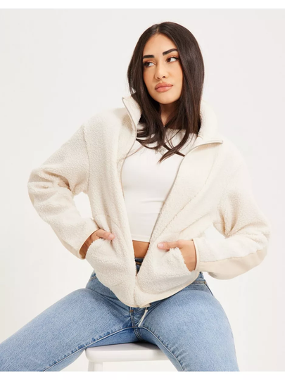 NLY Trend Cosy Pile Jacket Offwhite