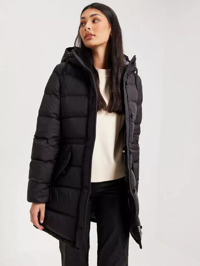 Gant - Pitkät takit - Black - D2. Long Down Jacket - Takit - coats