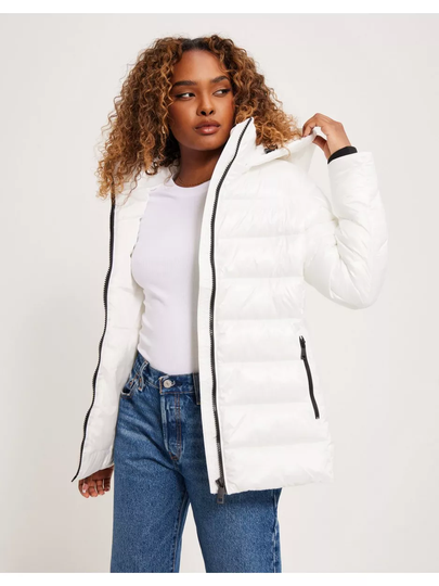 Calvin Klein Essential Belted Jacket Ecru