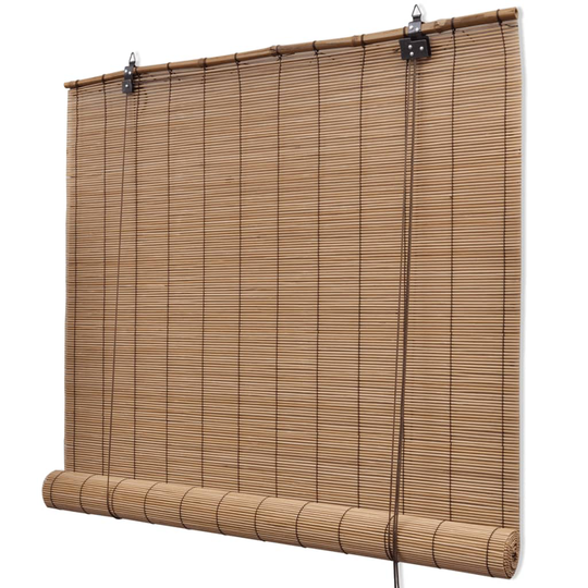vidaXL Ruskea Bambu rullaverho 80 x 160 cm