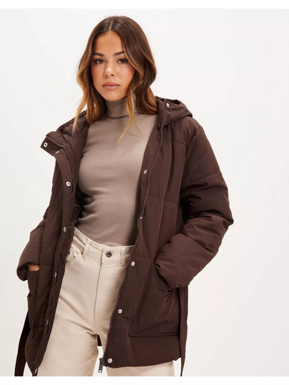 Pieces Pcnidone New Tie Belt Jacket Chicory Coffee