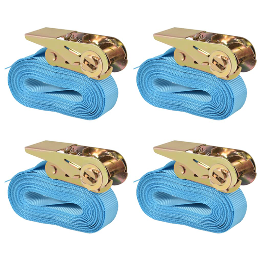vidaXL Räikkä kuormaliinat 4 kpl 0,8 tonnia 6mx25mm Sininen
