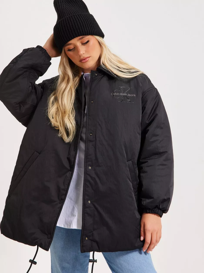 Calvin Klein Jeans - Talvitakit - Black - Oversized Padded Coach Jacket - Takit