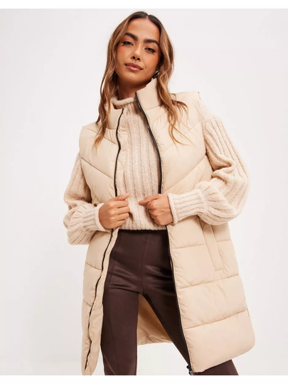 Noisy May Nmdalcon S/L Vest Fwd Noos Irish Cream Dtm Lining