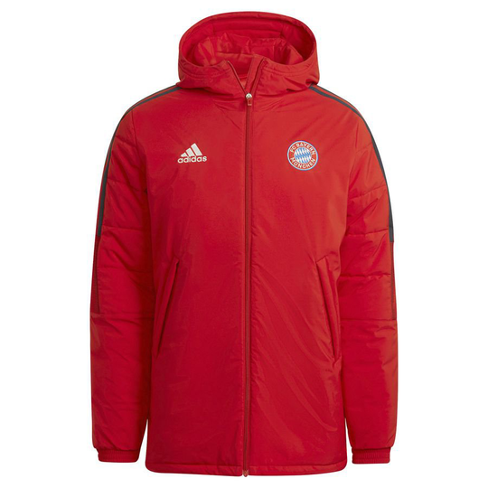 Bayern München Talvitakki Padded Teamgeist - FCB True Red/Navy/Valkoinen
