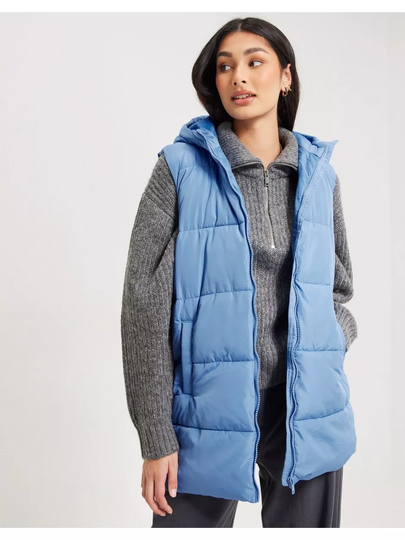 Pieces Pcbee New Puffer Vest Bc Granada Sky