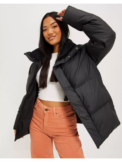 Rains Boxy Puffer Jacket Black