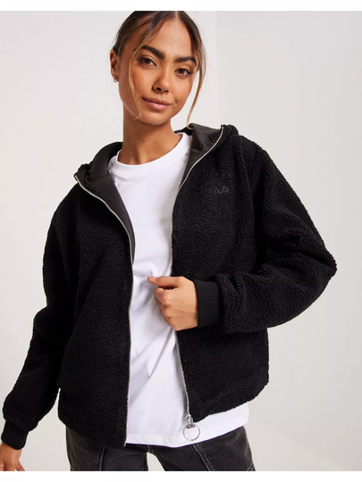Fila BOLGRAD cropped hooded sherpa jacket Night