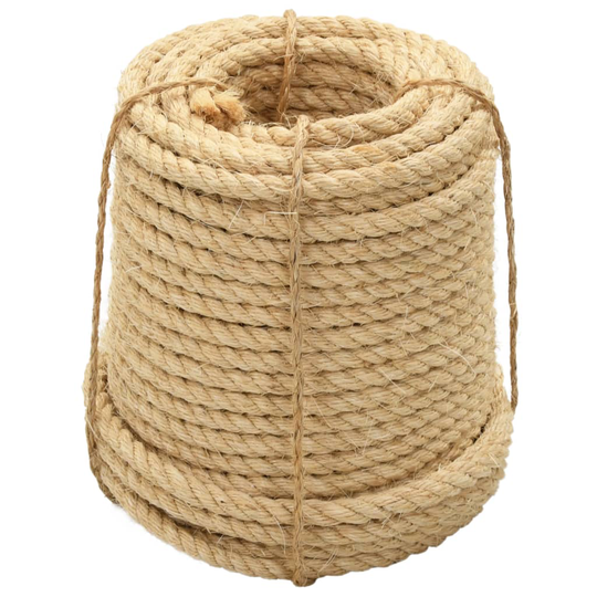 vidaXL Köysi 100 % Sisal 12 mm 50 m