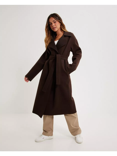 NLY Trend Clean Belted Coat Ruskea