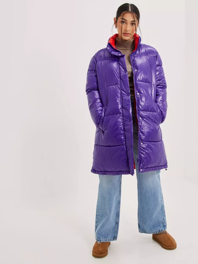 Only - Puffer-takit - Ultra Violet Orange.Com - Onlsky Oversized Puffer Jacket Otw - Takit
