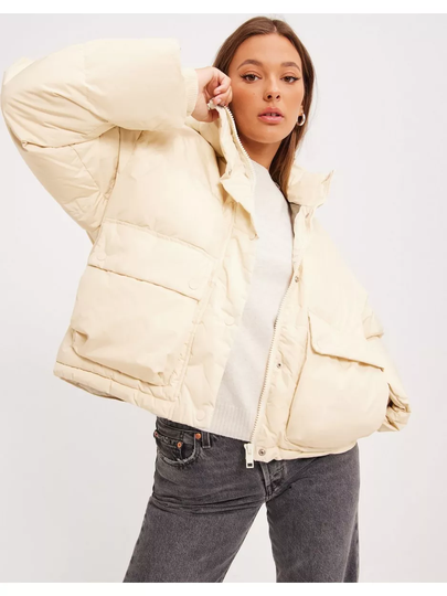 JJXX Jxbirdie Note Puffer Jacket Sn Bone White