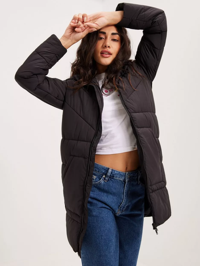 Noisy May - Puffer-takit - Black - Nmdalcon L/S Long Jacket Bg Noos - Takit