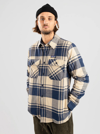 Patagonia Insulated Organic Cottn MW Fjord Flannel Jacket ruskea