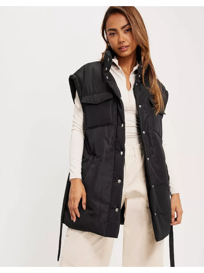 Only Onlgomez S/L Puffer Belt Vest Cc Pn Black