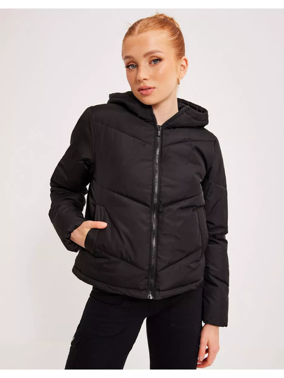 Vila Vinilly L/S New High Neck Hood Jack Black