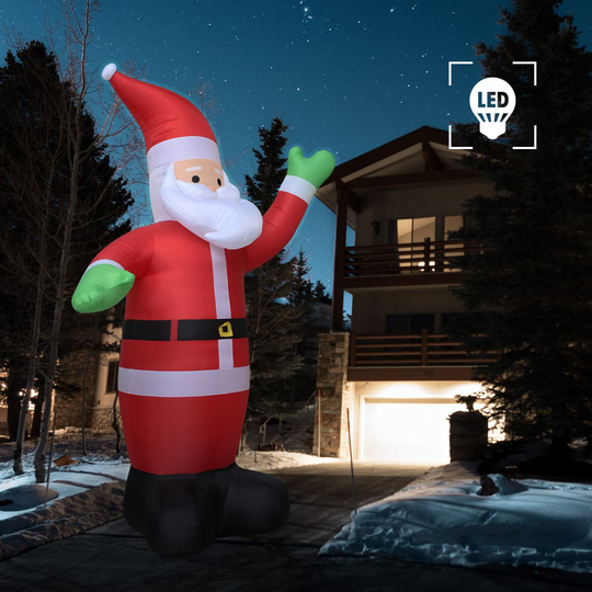 vidaXL Ilmatäytteinen joulupukki LED IP44 600 cm XXL