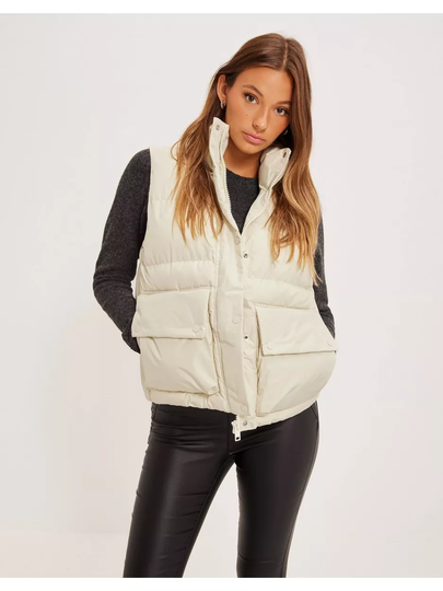JJXX Jxcarla Note Puffer Vest Sn Bone White