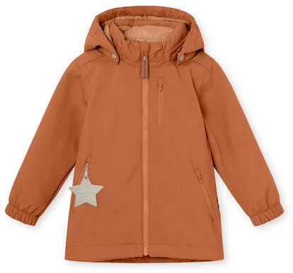 Mini A Ture Adyan Softshell-takki, Ginger Bread Brown, Koko 110