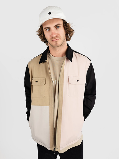 HUF Split Zip Work Shirt musta