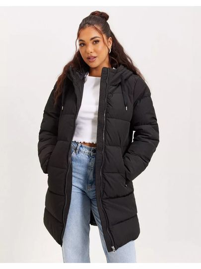 Only Onldolly Long Puffer Coat Otw Noos Black