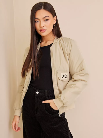 Esmé Studios - Bomber-takit - Oyster - ESBlair Short Jacket - Takit