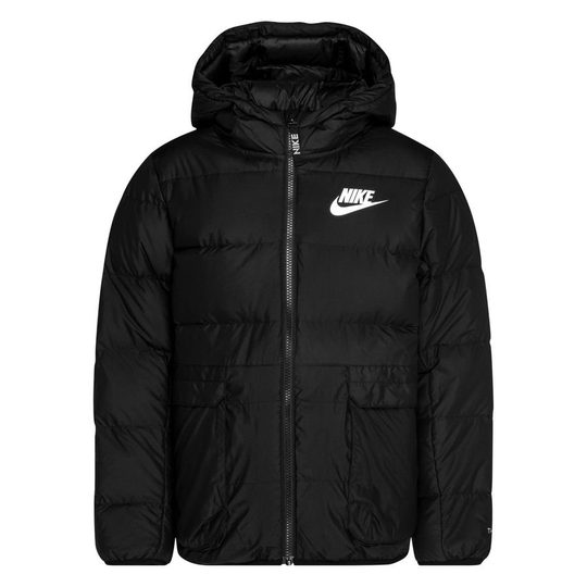 Nike Talvitakki Down NSW Therma-FIT - Musta/Valkoinen Lapset