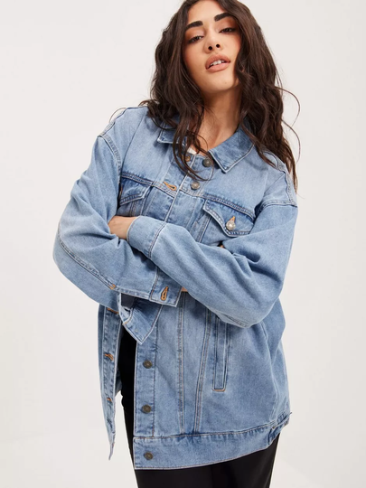 Noisy May - Takit - Light Blue Denim - Nmfiona L/S Denim Jacket JT152LB No - Takit