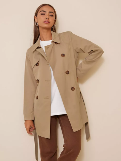 Only - Pitkät takit - Ginger Root - Onlvalerie Trenchcoat Otw Noos - Takit - coats
