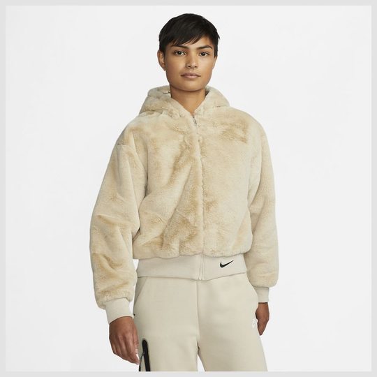 Nike Sportswear Essentials Women's Faux Fur Jacket, koko Medium