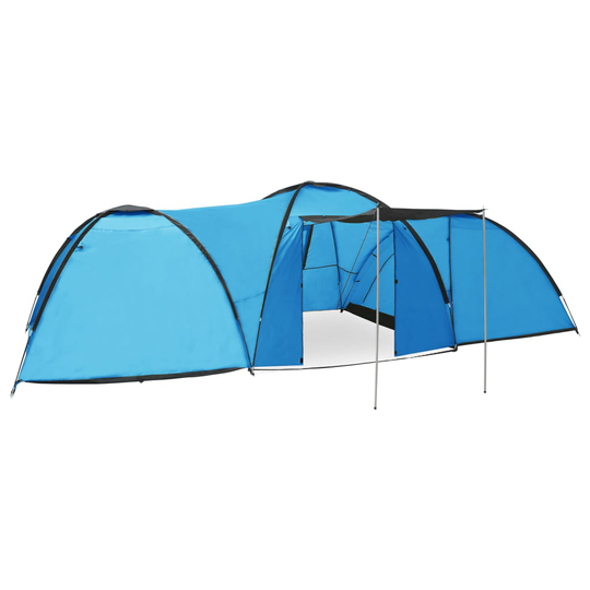 vidaXL Retkeilyteltta iglu 650x240x190 cm 8 henkilöä sininen