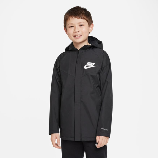 Nike NSW Storm-FIT Tuulitakki Takki - Musta/Valkoinen Lapset