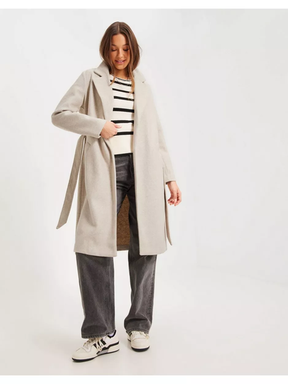 Vero Moda Vmfortuneaya SS23 Long Coat Noos Oatmeal Melange