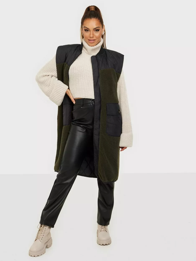 Co'couture - Liivit - Army - Audrey Fur Mix Vest - Takit - Vests