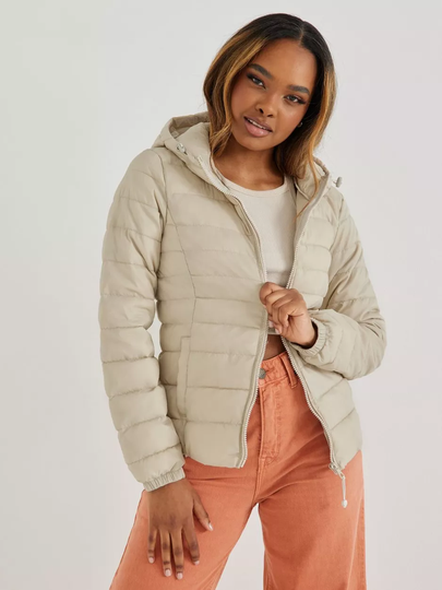 Only - Puffer-takit - Pumice Stone - Onltahoe Hood Jacket Otw Noos - Takit