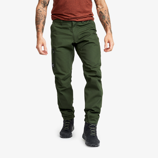 Outdoor Basic Pants Miehet Forest Green, Koko:2XL - Ulkoiluhousut, Vaellushousut & Retkeilyhousut