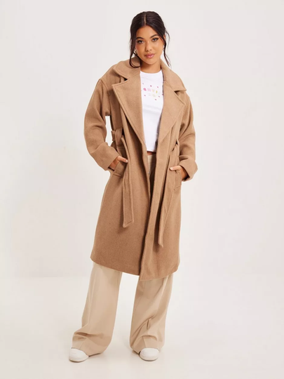 Vero Moda - Pitkät takit - Tigers Eye Melange - Vmedna Long Coat Boos - Takit - coats