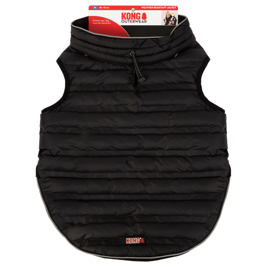 KONG Parachute Puffer -liivi musta - selän pituus 51 - 58 cm (L-koko)