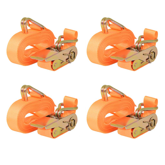 vidaXL Räikkä kuormaliinat 4 kpl 0,4 tonnia 6mx25mm Oranssi
