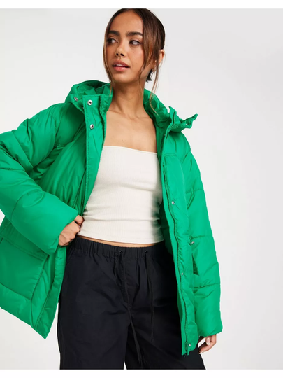 Pieces Pclouie Short Puffer Jacket Kac Parakeet