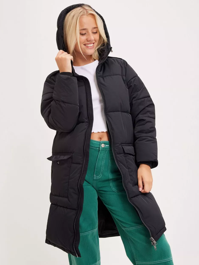 Object Collectors Item - Puffer-takit - Musta - Objzhanna L/S Long Jacket Noos - Takit